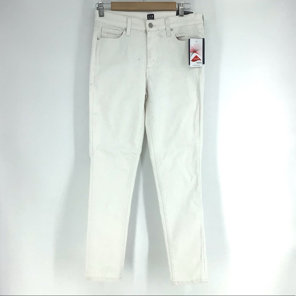 Gap Sculpt True Skinny Mid-Rise White Jeans NWT